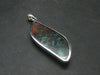 Crimson Cuprite (w/ Chrysocola) Silver Pendant From Mexico - 1.7" - 4.83 Grams