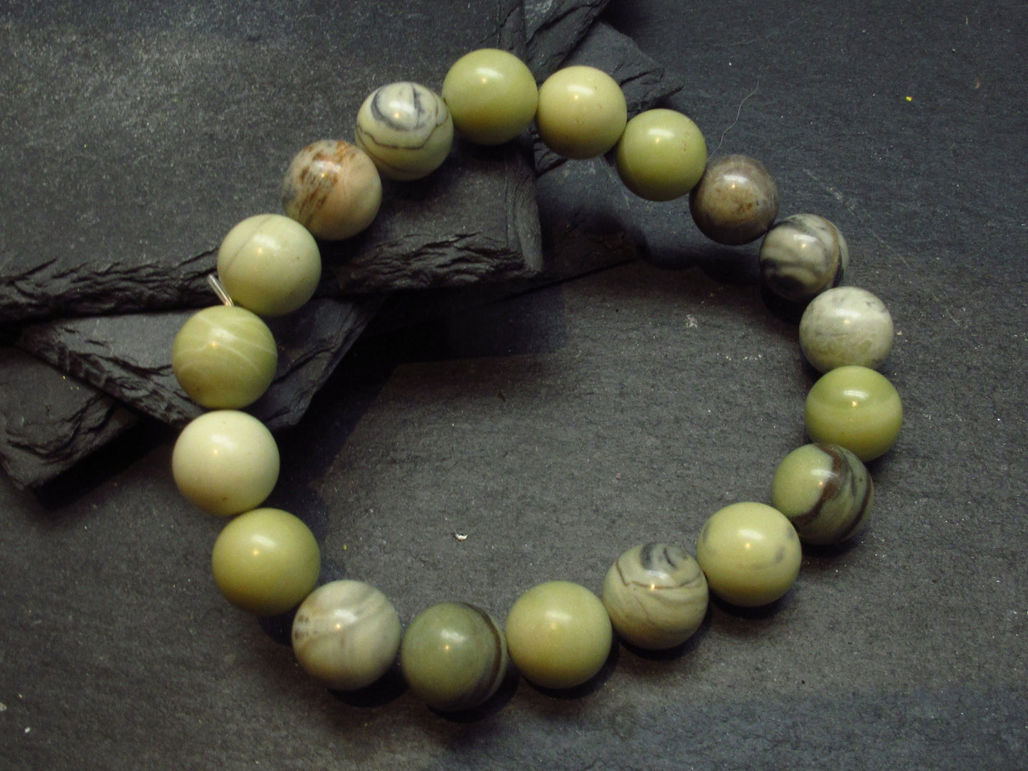 Infinity Infinite Stone Genuine Bracelet ~ 7 Inches ~ 10mm Round Beads