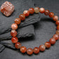 Sunstone Genuine Bracelet ~ 7 Inches ~ 9mm Round Beads