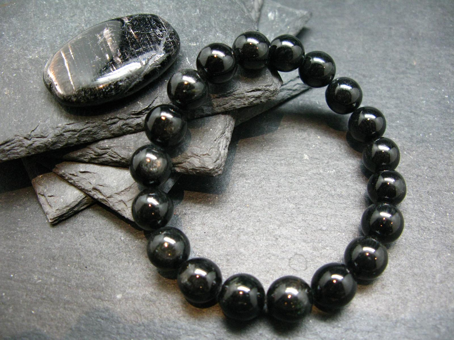 Hypersthene Genuine Bracelet ~ 7 Inches ~ 10mm Round Beads