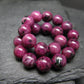 Ruby Genuine Bracelet ~ 7 Inches ~ 8mm Round Beads