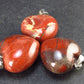 Lot of 3 Natural Puffed Heart Red Jasper Pendant from Madagascar