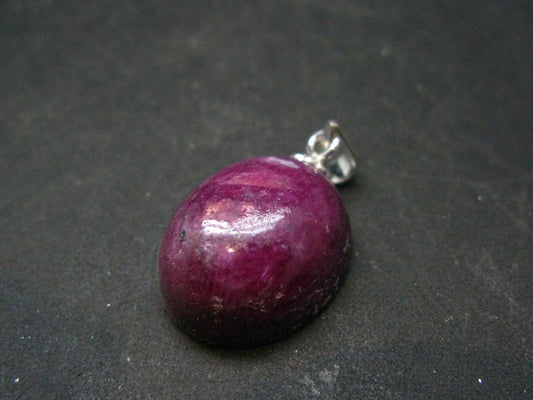 Star Ruby Sterling Silver Pendant - 0.9" - 4.20 Grams