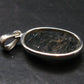 Very Rare Sterling Silver Nuumite Nuummite Pendant From Greenland - 1.3" - 7.1 Grams