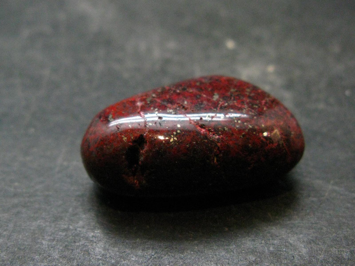 Red Cinnabar Cinabar Tumbled Piece From Spain - 13.16 Grams - 1.2"