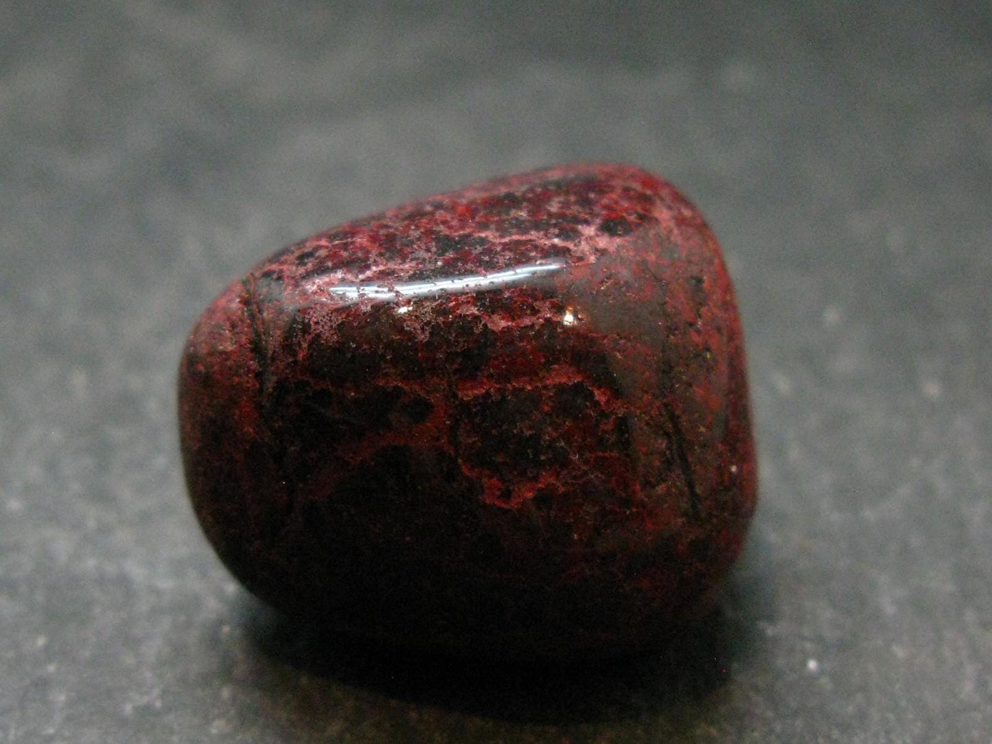 Red Cinnabar Cinabar Tumbled Piece From Spain - 18.65 Grams - 0.9"