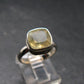 Libyan Desert Glass Tektite Sterling Silver Ring from Libya - Size 6 - 3.66 Grams