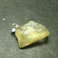 Gem Libyan Desert Glass Tektite Pendant Sterling Silver from Libya - 1.0" - 3.46 Grams