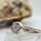 Raw Herderite Sterling Silver Ring – Natural Crystal Statement Band - SIZES: 6,7,8