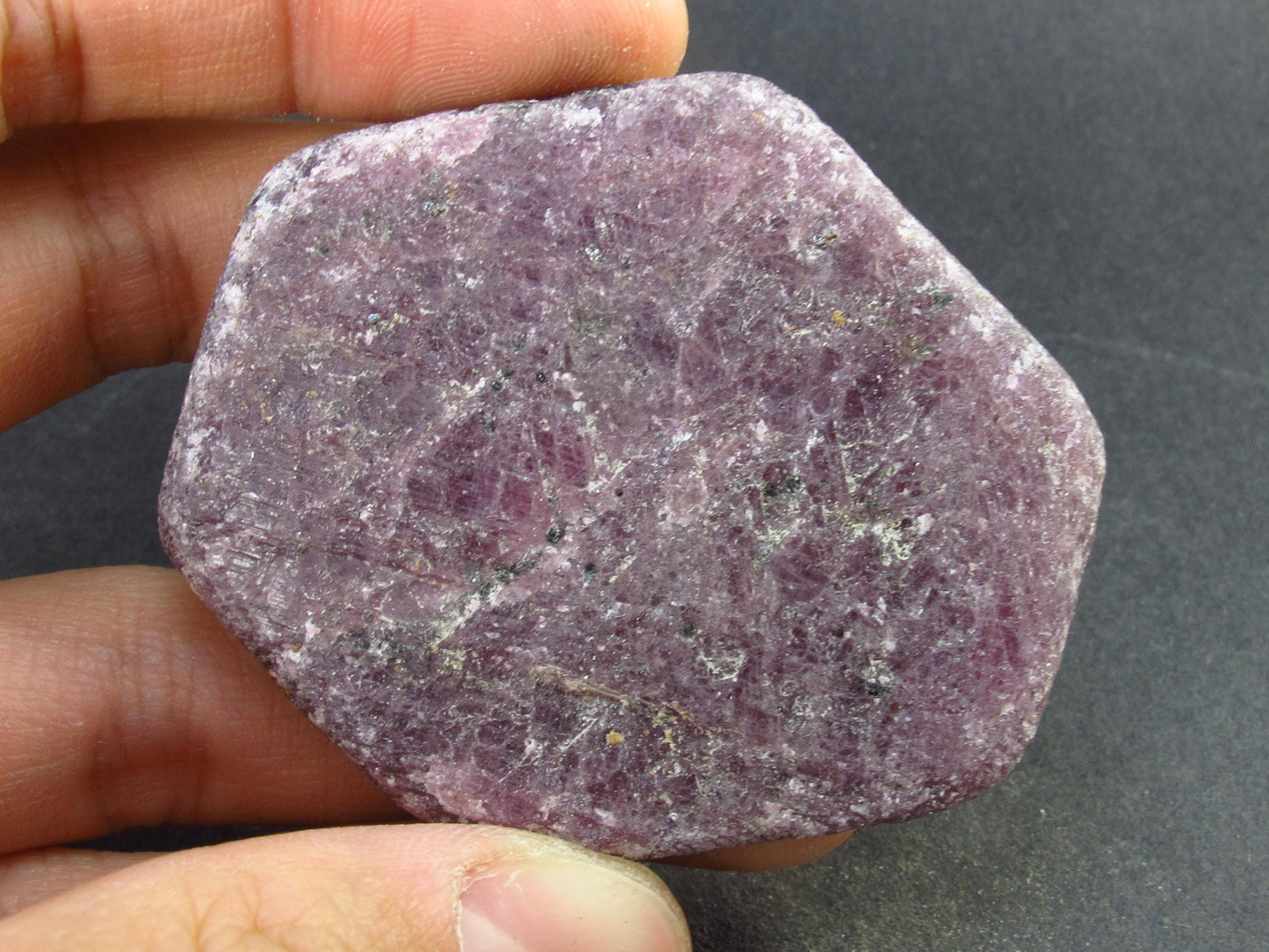 Reddish-Maroon Hexagonal Terminated Ruby Crystal from India - 2.1" - 71.1 Grams