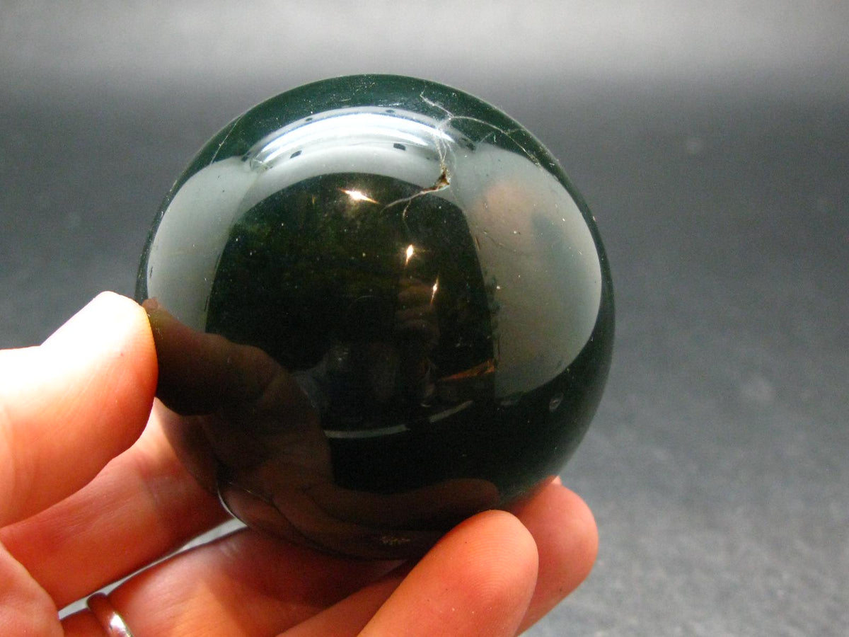 Bloodstone Sphere From India - 2.1" - 222.56 Grams