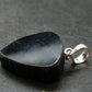 Black Tourmaline Schorl Silver Pendant From Brazil - 1.4" - 7.44 Grams