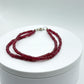 Ruby Beaded Bracelet | Natural Ruby Gemstone | Sterling Silver Clasp | July Birthstone Jewelry