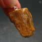 Orange Kyanite Crystal Silver Pendant From Tanzania - 1.2" - 5.26 Grams