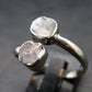 Gray Herderite Silver Ring from Africa - Size 9 - 2.43 Grams