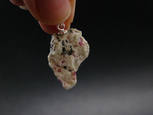 Rare Kakortokite Silver Pendant From Greenland - 2.96 Grams - 1.1"