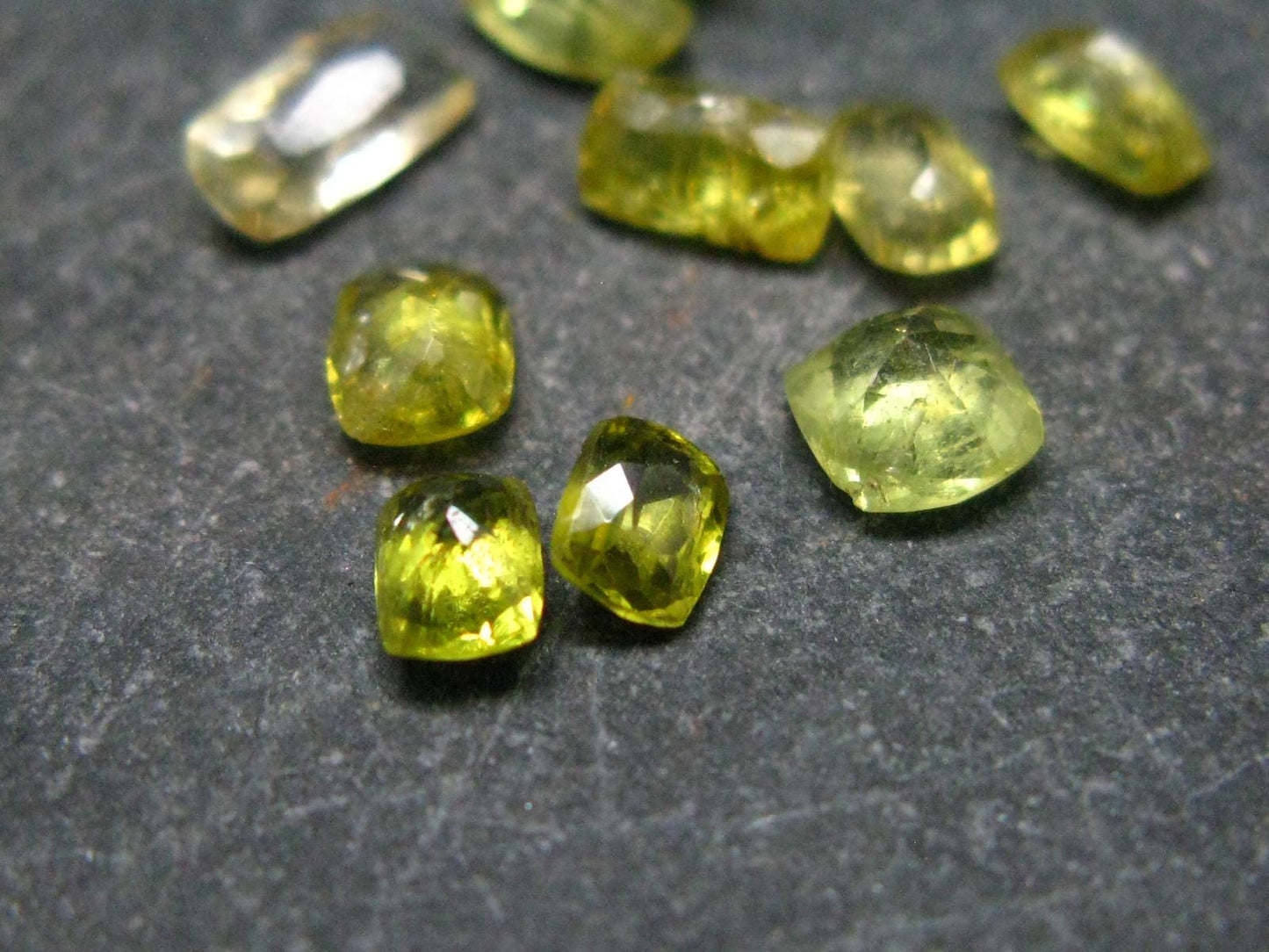 Lot of 10 Green Chrysoberyl Cut Gems From Brazil - 3.06 Carats