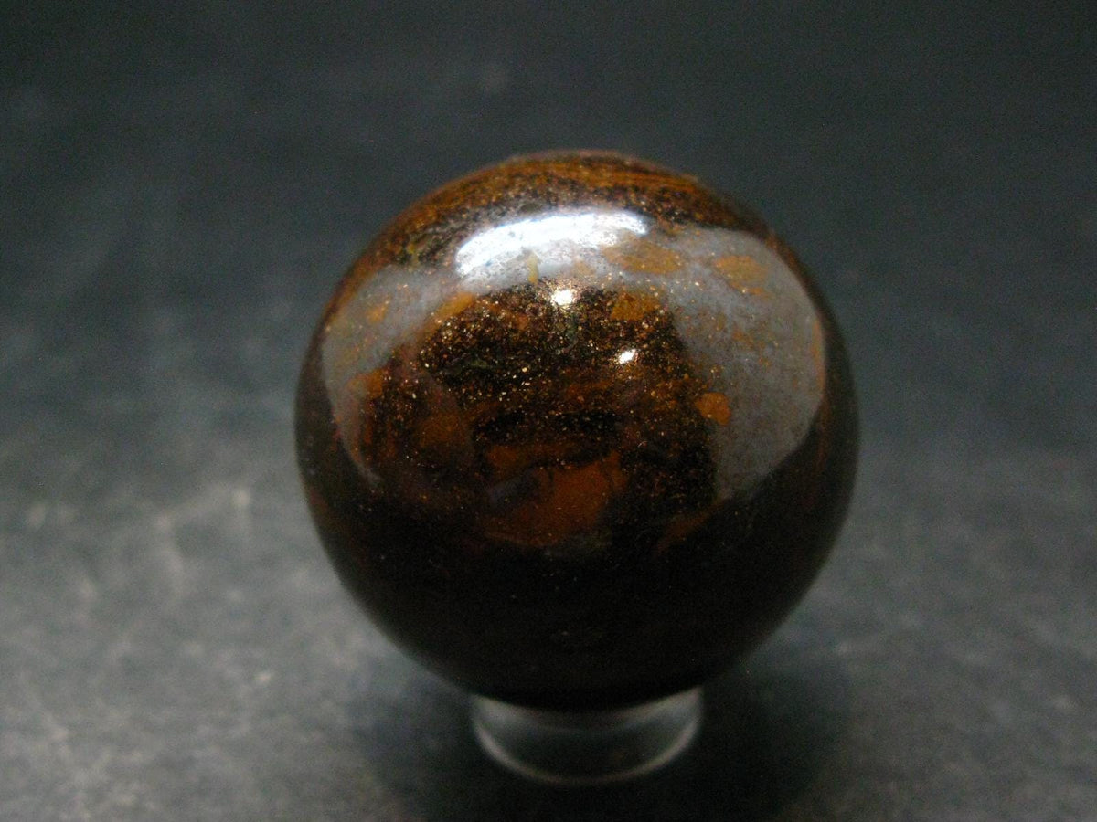 Super Rare Boulder Opal Sphere from Australia - 1.4" - 66.53 Grams