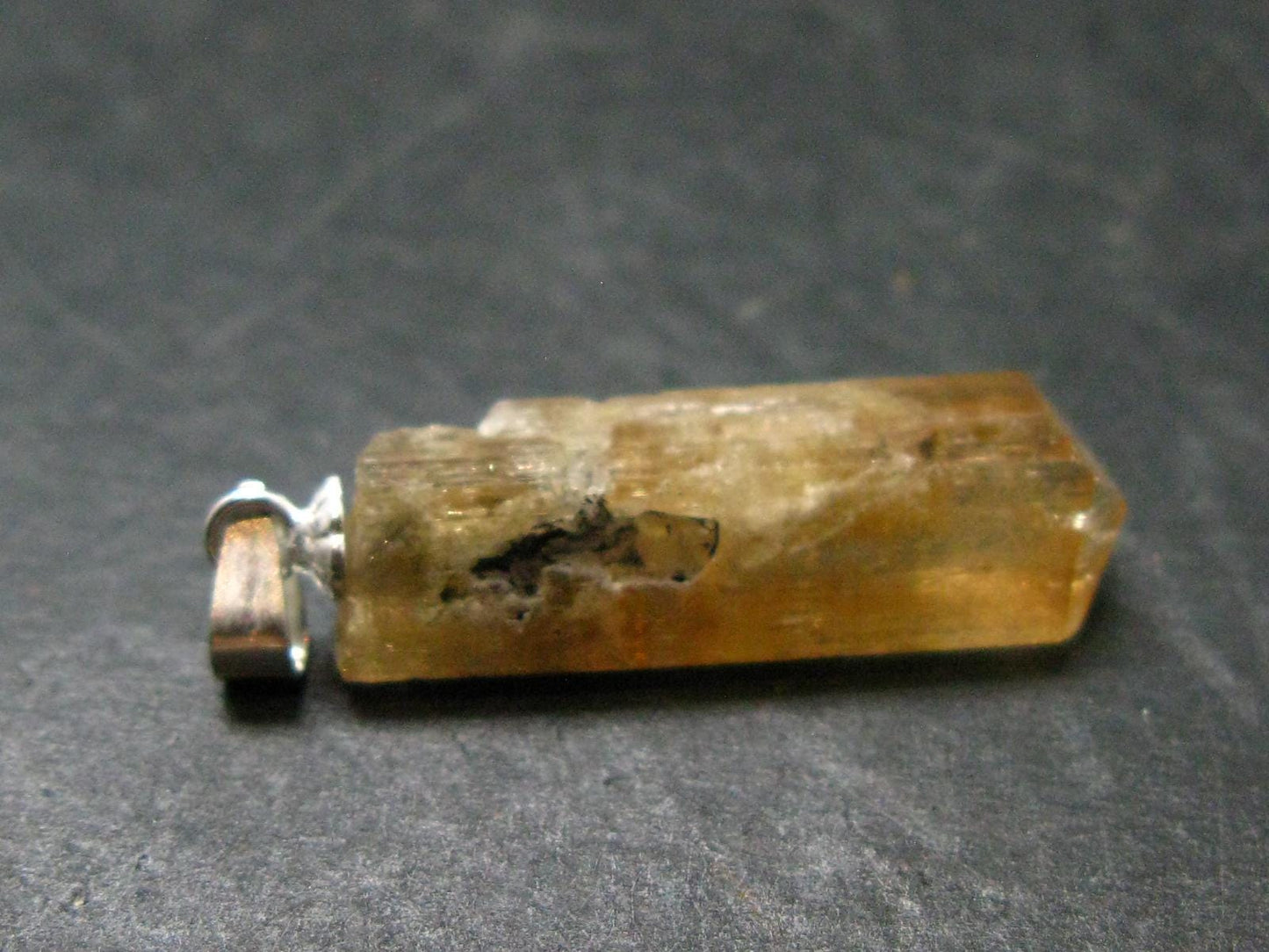 Imperial Topaz Crystal Pendant From Brazil - 1.2" - 2.11 Grams