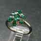Emerald Faceted Silver Ring from Colombia - 2.89 Grams Total - Size 7