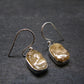 Rare Agni Gold Danburite Silver Earrings From Tanzania - 3.0 Grams - 1.1"
