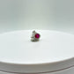 Ruby Flower Pendant | Sterling Silver, Cubic Zirconia, July Birthstone
