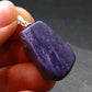 Rare High-Quality Charoite Pendant In SS From Russia - 1.4" - 5.15 Grams