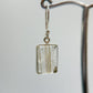 Rutilated Quartz Rectangle Drop Earrings – Natural Crystal Sterling Silver Dangle Jewelry