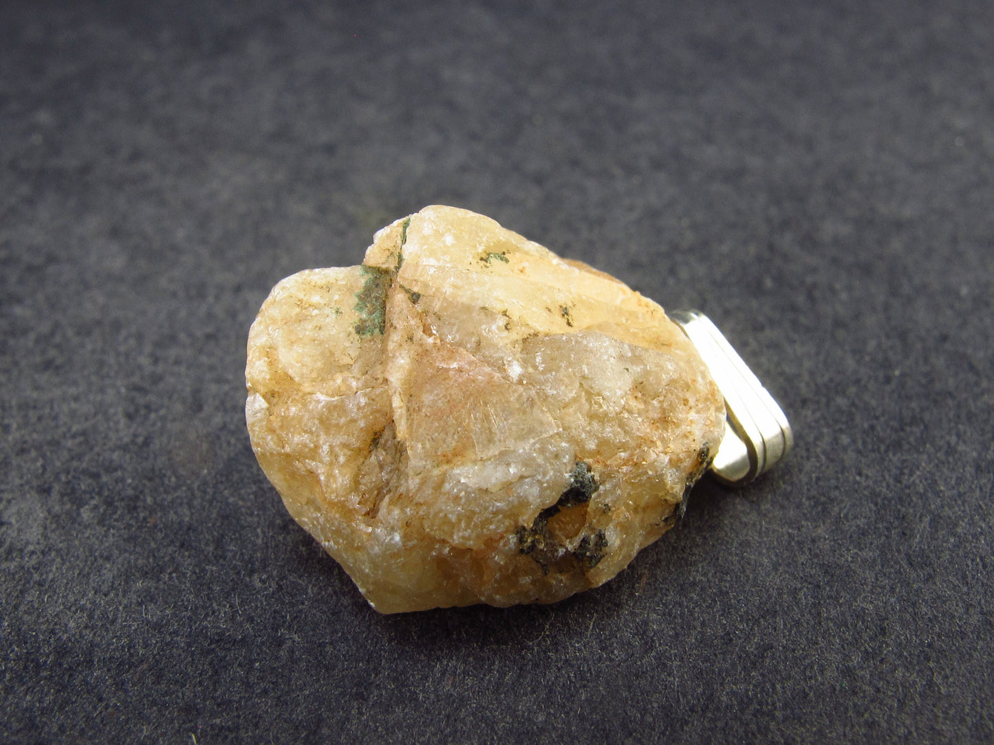 Scheelite Crystal Silver Pendant From China - 1.0" 8.08 Grams