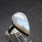 Natural Glow From Inside Moonstone Silver Plated Ring - 4.68 Grams - Size 7