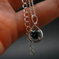 London Blue Topaz Sterling Silver Pendant with CZ From Brazil With Chain - 16" - 2.62 Grams