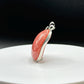 Natural Rhodochrosite Pendant in Sterling Silver Leaf Design | Pink Crystal Necklace | Jewelry Gift
