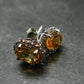 Stone of Success!! Natural Faceted Golden Yellow Citrine Sterling Silver Stud Earrings - 2.90 Grams