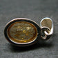 Imperial Topaz Crystal Silver Pendant from Brazil - 0.8" - 2.15 Grams