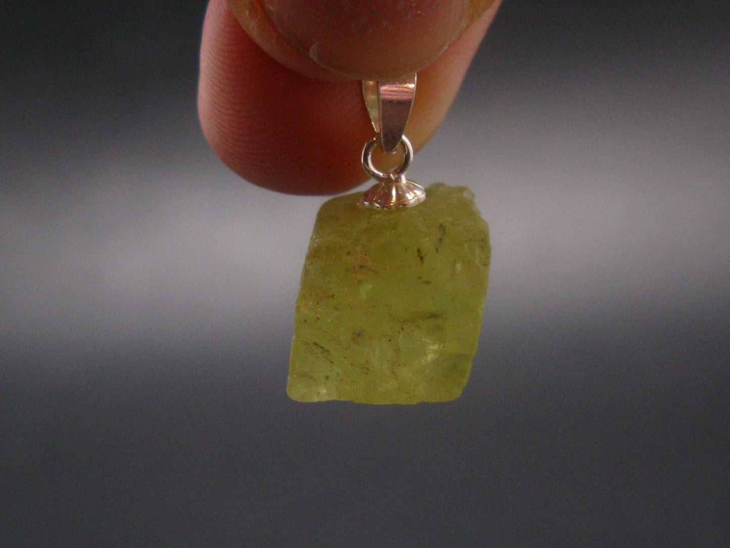 Chrysoberyl Crystal Silver Pendant From Brazil - 2.55 Grams
