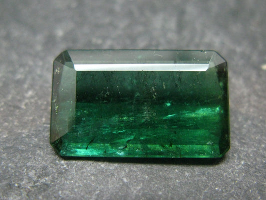 Green Tourmaline Cut Stone Gem From Brazil - 8.60 Carats - 18x11mm