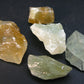 Lot of 5 Natural Green Brownish Rough Calcite from Mexico