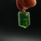 Gem Green Tourmaline Crystal Silver Pendant From Brazil - 1.0" - 4.52 Grams