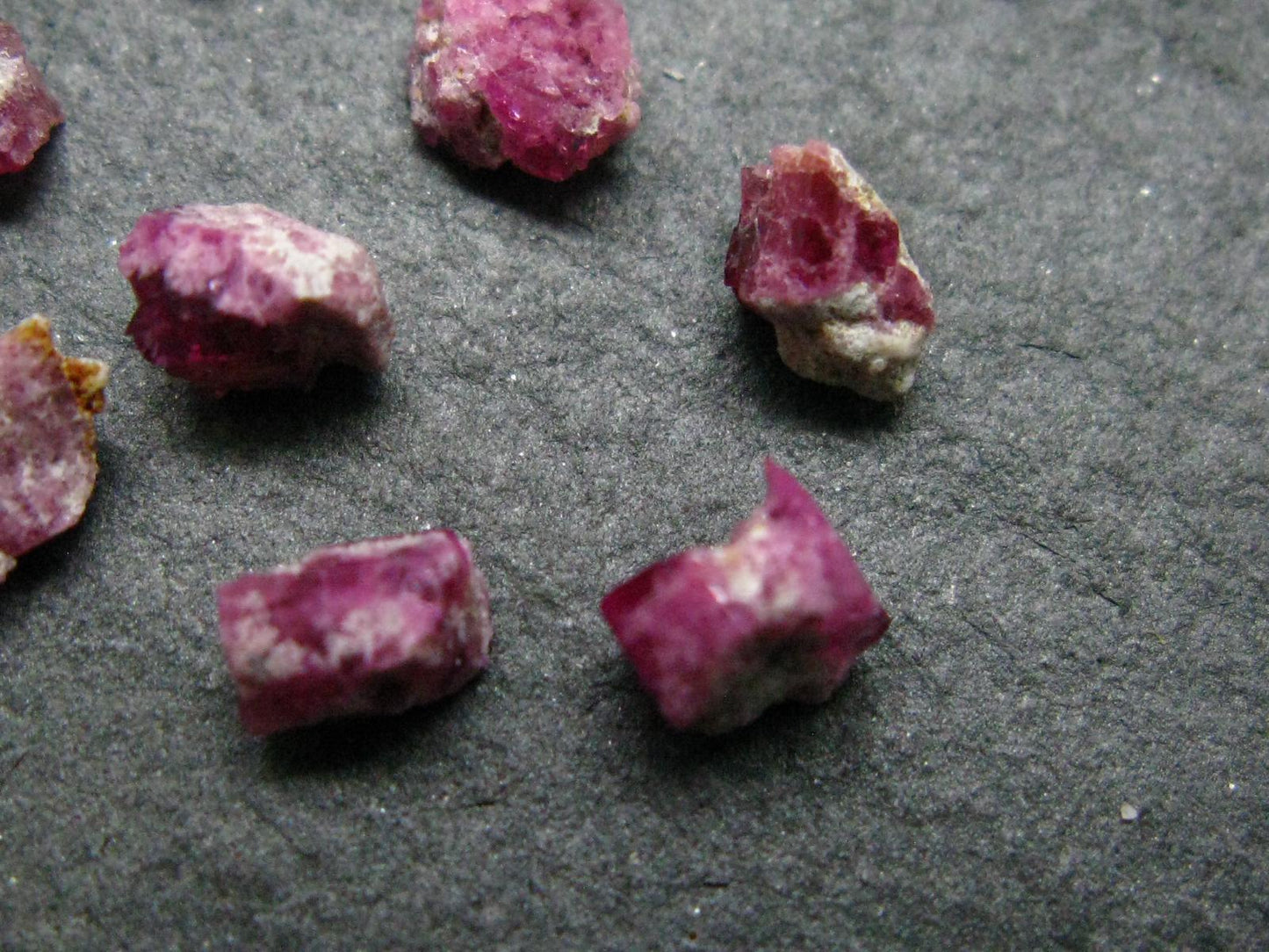 Nice Lot of 10 Bixbite Red Emerald Beryl Crystals From Utah USA - 5.24 Carats