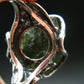 Moldavite Tektite Silver Ring from Czech Republic - 8.5 Size - 6.33 Grams