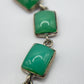 Natural Chrysoprase Link Bracelet – Green Square Gemstone Jewelry - Weight 21.11 g