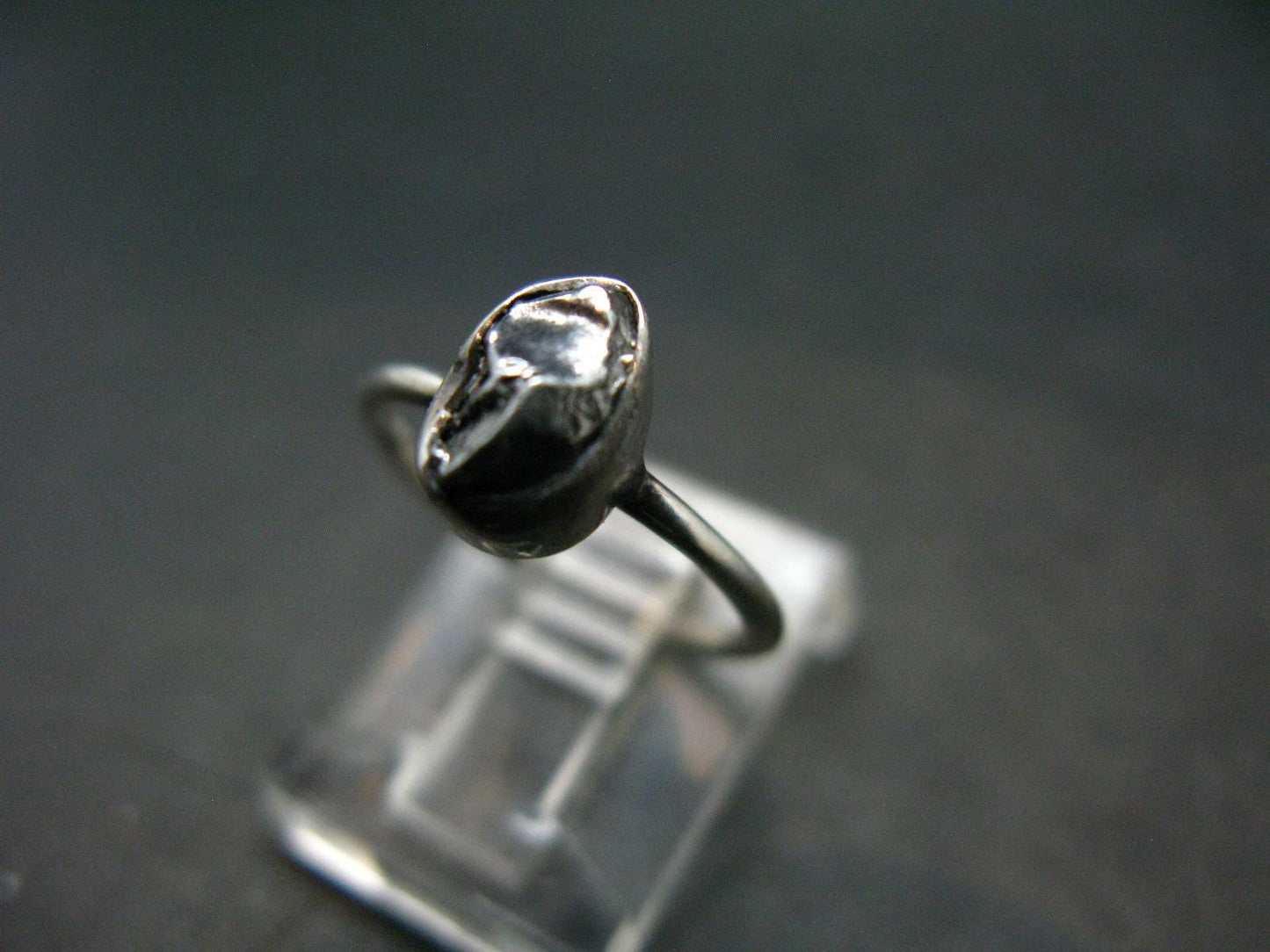Meteorite Campo Del Cielo Argentina Sterling Silver Ring - 1.62 Grams - Size 4