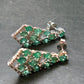Gem Emerald Faceted Silver Earrings From Colombia - 5.90 Grams Total