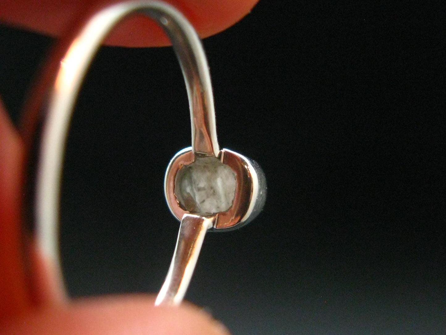 Natrolite Silver Ring From Tanzania - 1.79 Grams - Size 7