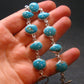 Amazing Intense Blue Genuine Turquoise Silver Bracelet - Adjustable Size - 13.67 Grams