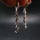 Moldavite Tektite Silver Earrings from Czech Republic - 3.72 Grams