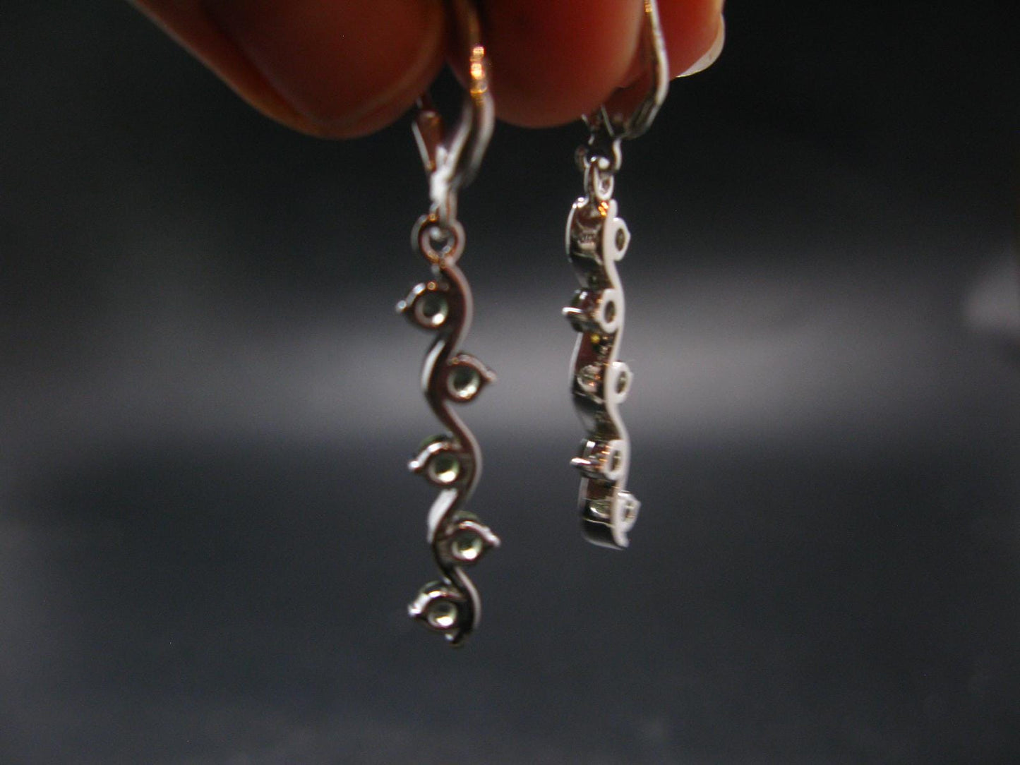 Moldavite Tektite Silver Earrings from Czech Republic - 3.72 Grams