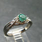 Emerald Faceted Silver Ring from Colombia - 3.11 Grams Total - Size 7