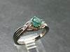 Emerald Faceted Silver Ring from Colombia - 3.11 Grams Total - Size 7