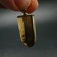 Natural Unheated Citrine Sterling Silver Gold Plated Pendant from Zambia - 1.2" - 4.25 Grams